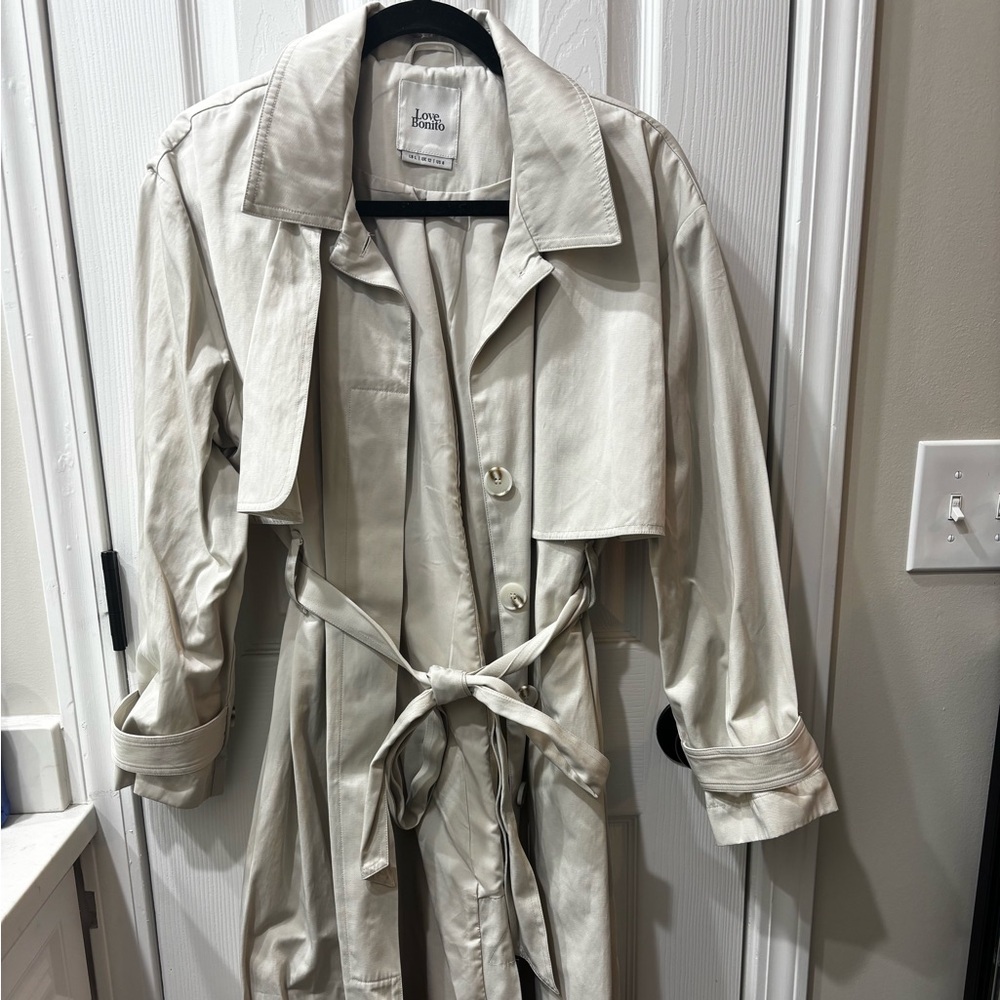 Love Bonito Women's Beige Trench Coat